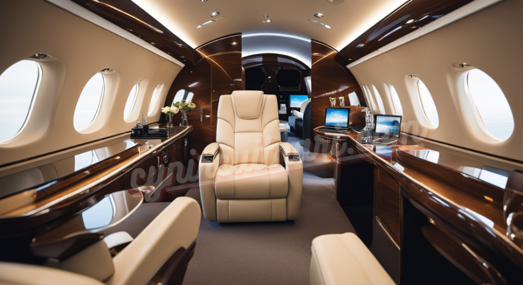 Private jet charter amenities